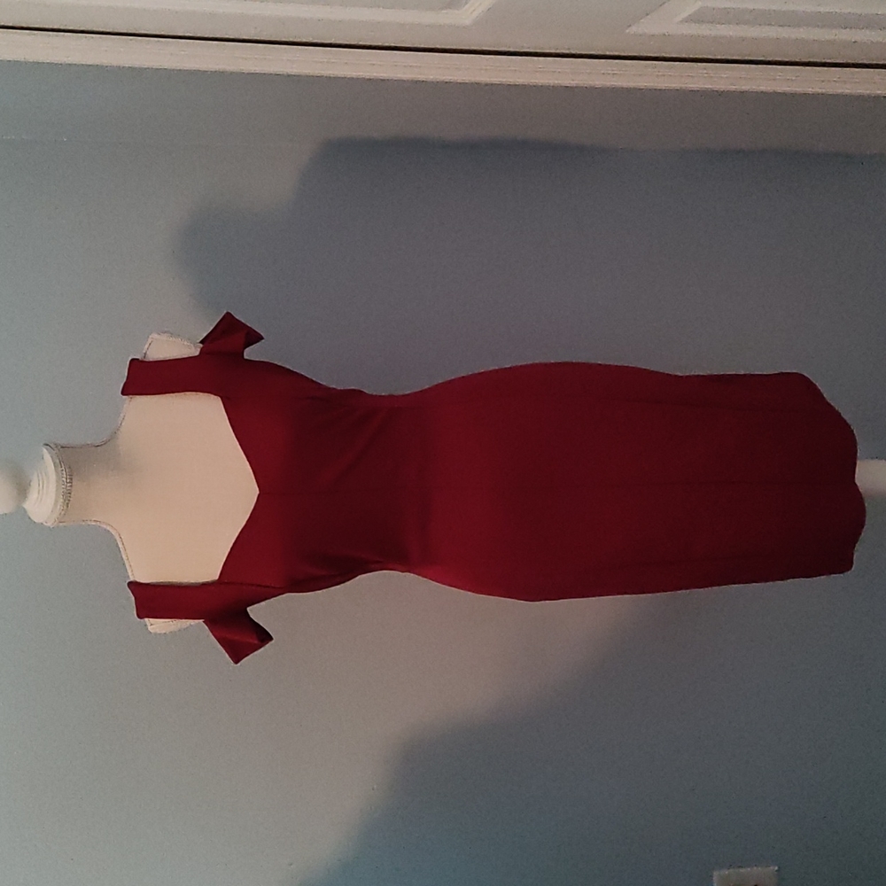 Red cocktail dress